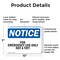 Signmission For Emergency Use Only Not A Toy!, 10 in W x Rectangle, Plastic OS-2PACK-NS-P-710-L-12843 - alternate 6